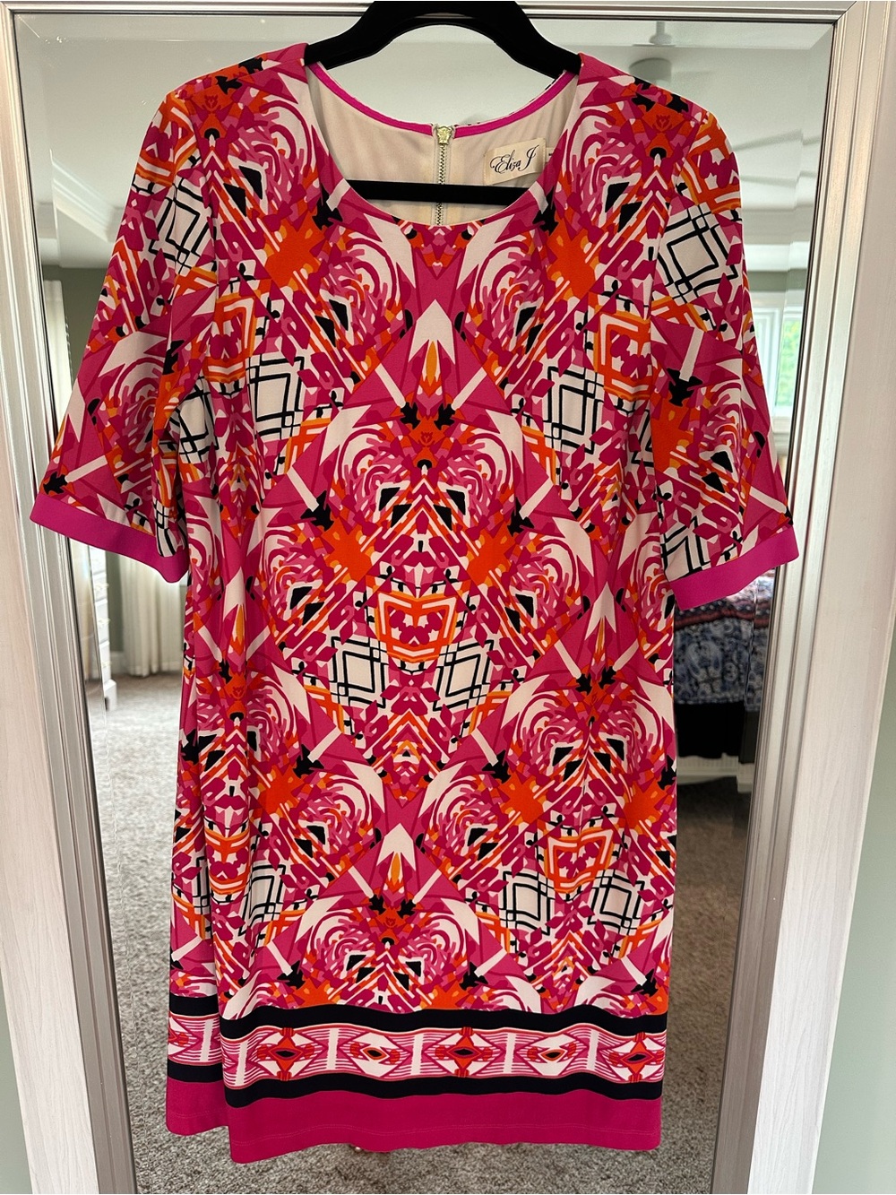 Eliza J Pink, Orange, White Printed Dress